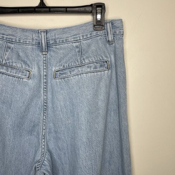 MADEWELL Harlow Wide Leg Jeans Women 28 Airy Denim Pleated Relaxed NO671 - Picture 8 of 13